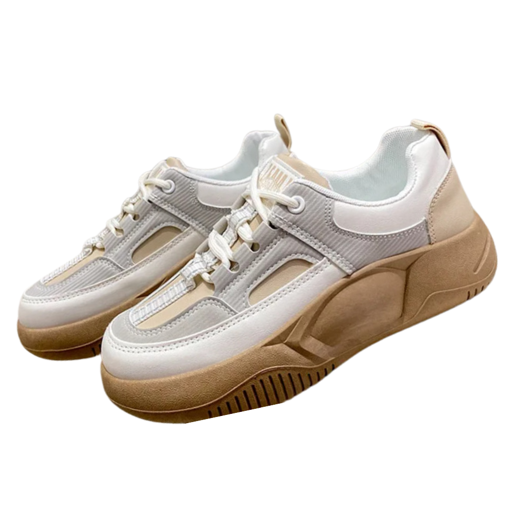 Tênis ortopédico moderno Ielgy na cor cinza, calçado de moda com estilo confortável e suporte ortopédico.