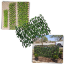 Painel de cerca vegetal artificial retrátil da Molecole, com acabamento realista para delimitação de espaço externo.