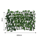 Painel de cerca vegetal artificial retrátil Molecole, tela de proteção verde para delimitação de espaços externas.