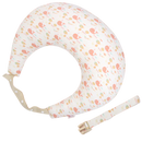 Coussin de maternité Momcozy com estampa de floresta verde, suporte confortável para amamentação e descanso.