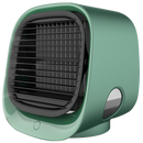 Refroididor e umidificador de ar USB Monoprice Inc. compacto em verde, ideal para resfriar e humidificar ambientes pequenos