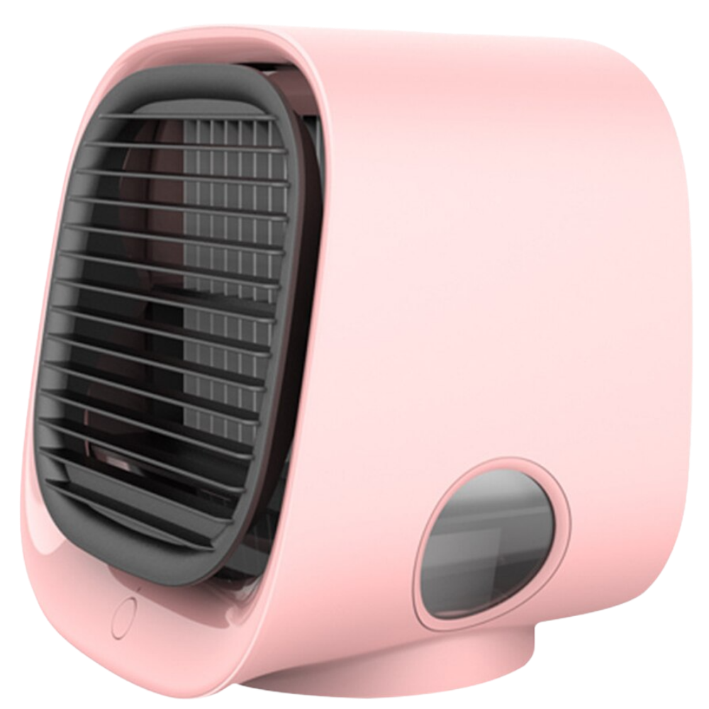 Refroididor e umidificador de ar USB verde da Monoprice Inc., compacto e para resfriar e humidificar o ambiente.