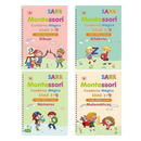 Caderno de escrita apagável com ranhuras da marca Moonvvin, ideal para brinquedos educativos e aprendizagem de escrita.