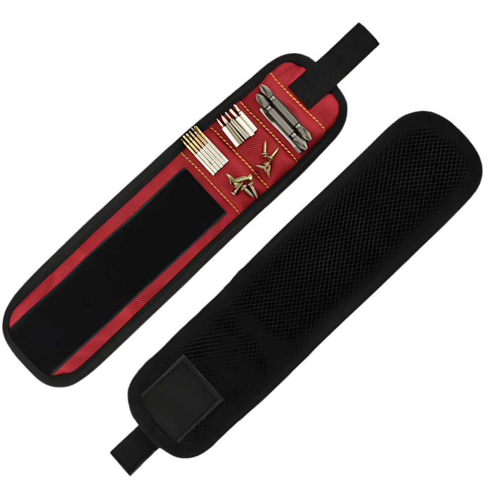 Pulseira de ferramentas magnéticas Moretek em tecido Oxford robusto, resistente e prática para organização de Ferramentas.