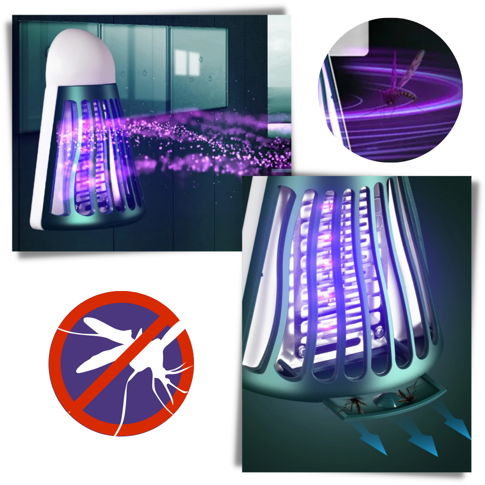 Luminária anti-insetos Agand, eficaz na desinsetização, elimina mosquitos com luz UV, ideal para ambientes internos e externos