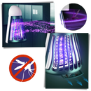 Luminária anti-insetos Agand, eficaz na desinsetização, elimina mosquitos com luz UV, ideal para ambientes internos e externos