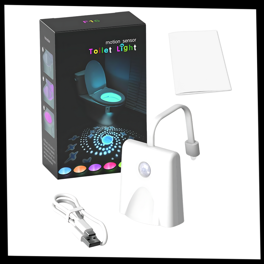 Lâmpada de banheiro com sensor de movimento da Battmate, iluminação automática para ambientes de sala de banho.