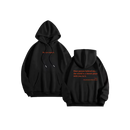 Sweat à capuche oversize preto para mulheres da Brop Anko com mensagem motivadora, veste confortável e estilo casual ao ar livre.