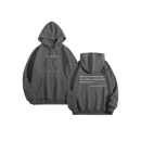 Moletom oversized feminino da Brop Anko na cor cinza escuro com mensagem motivacional, veste confortável para atividades ao ar livre.