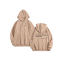 Moletom oversized feminino Brop Anko com mensagem motivadora na cor cáqui, veste confortável para atividades ao ar livre.