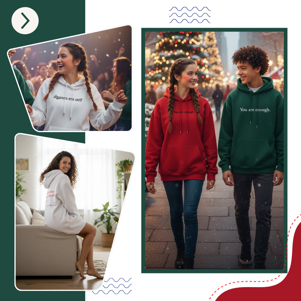 Moletom oversized feminino da Brop Anko com mensagem motivadora, veste casual e confortável para atividades ao ar livre