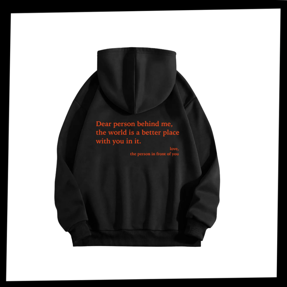 Moletom feminino oversized com mensagem motivacional, veste confortável e casual, da marca Brop Anko, para atividades ao ar livre.