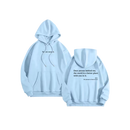 Moletom oversized para mulheres da Brop Anko com mensagem motivacional, em tom azul claro, veste confortável e casual.