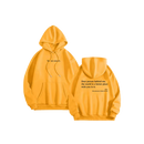 Moletom feminino oversized com mensagem motivacional na cor amarela, veste casual de roupa de lazer da marca Brop Anko