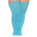 Chaussettes cuissardes reforçadas para mulheres da marca Mpwegnp, em azul, feitas de tecido confortável e resistente.