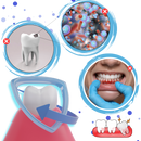 Dentifício branqueador com probióticos da linha de cuidados bucais Mrigtriles, embalagem com tubo de creme dental branco