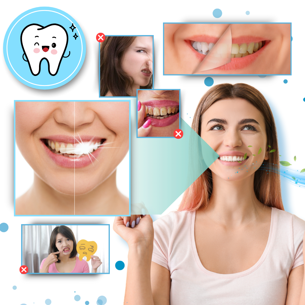Dentifício branqueador com probióticos da Mrigtriles, produto de cuidados bucais para dentes mais brancos e saúde oral.