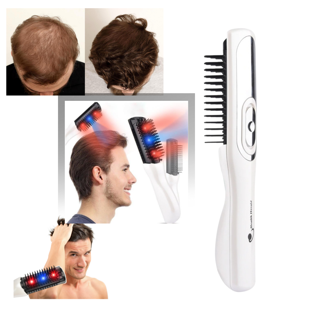 Peigne a laser infravermelho da Ms.Dear para cuidados capilares, com fios visíveis e design ergonômico.