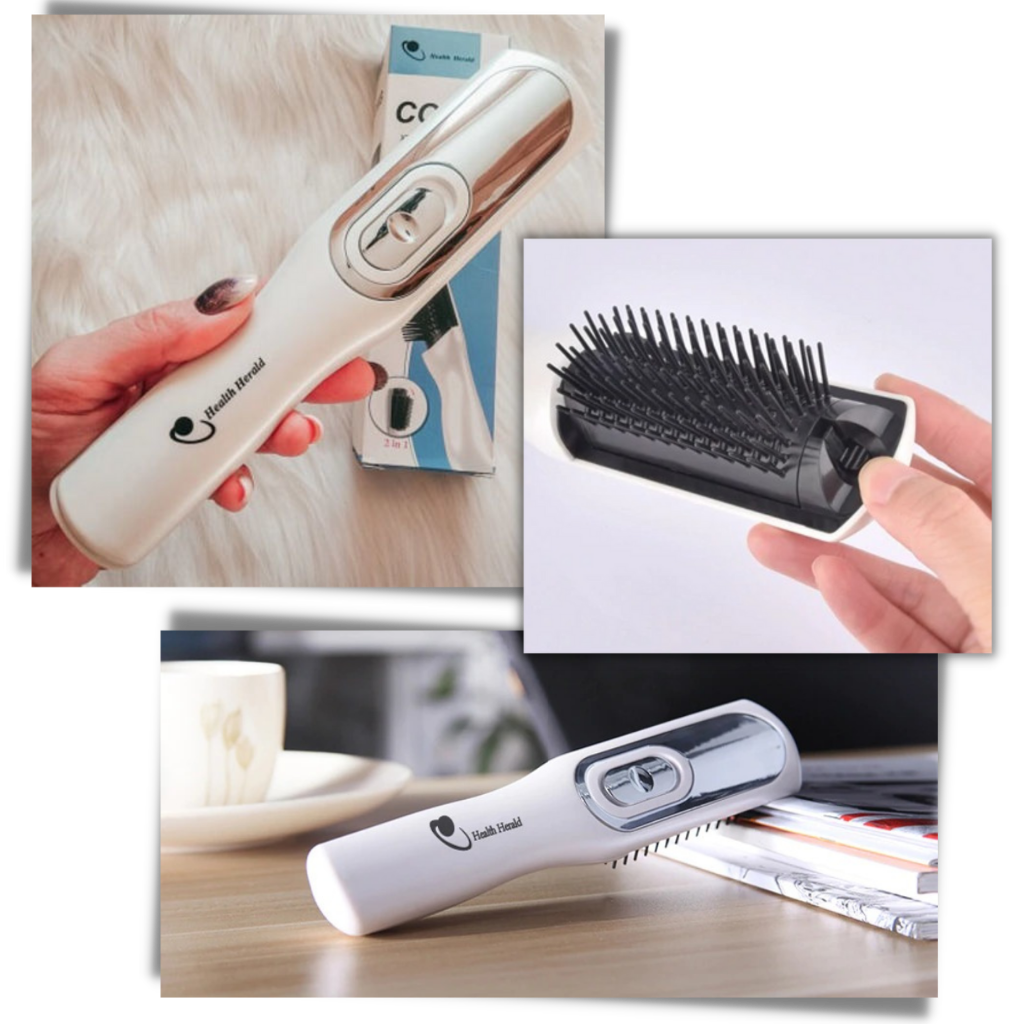 Peigne à laser infravermelho Ms.Dear para cuidado capilar, com pontas finas e tecnologia de tratamento dos cabelos.