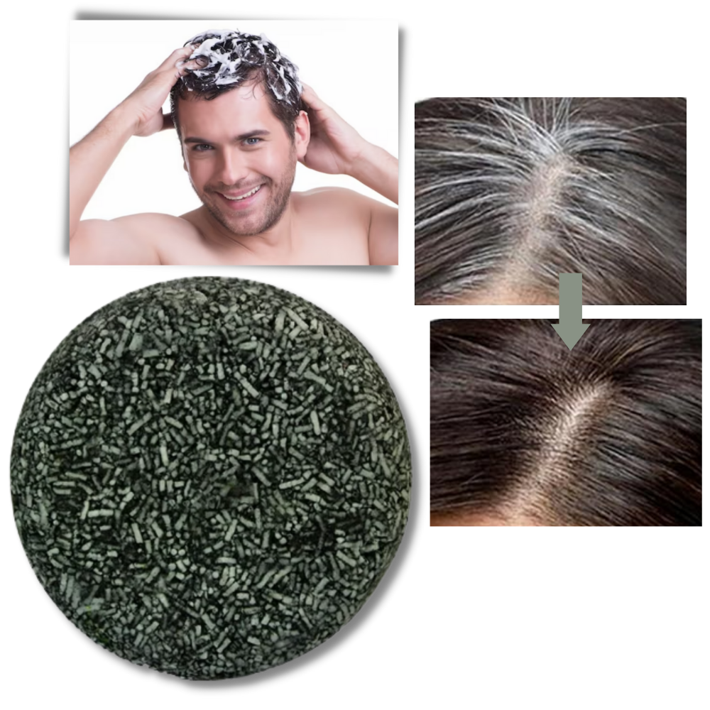 Shampoing sólido natural para cabelos brancos da Ms.Dear, produto de cuidado capilar com fórmula suave e sustentável.