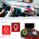 Tapete suporte antideslizante para celular Mulanimo em azul, acessório automotivo para fixar telefone no carro.