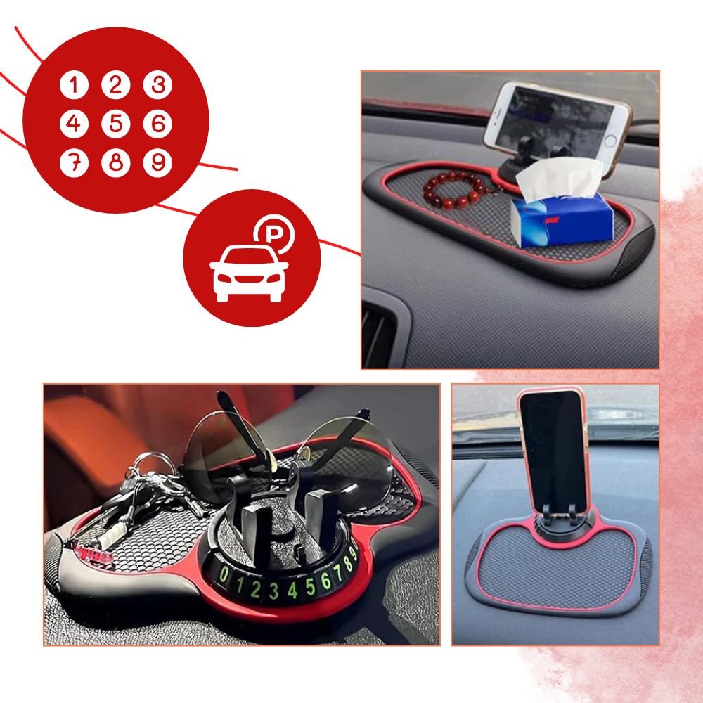 Tapis support antideslizante para telefone de carro Mulanimo, peça automotiva azul para fixação segura do celular no veículo.