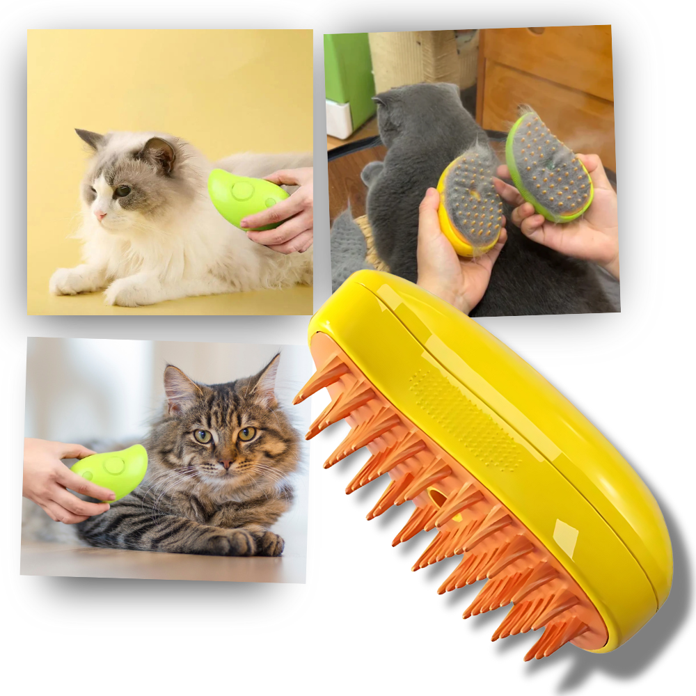 Escova de limpeza multifuncional para gatos da Candy Moon, com cerdas suaves para desembaraçar e manter o pelo saudável