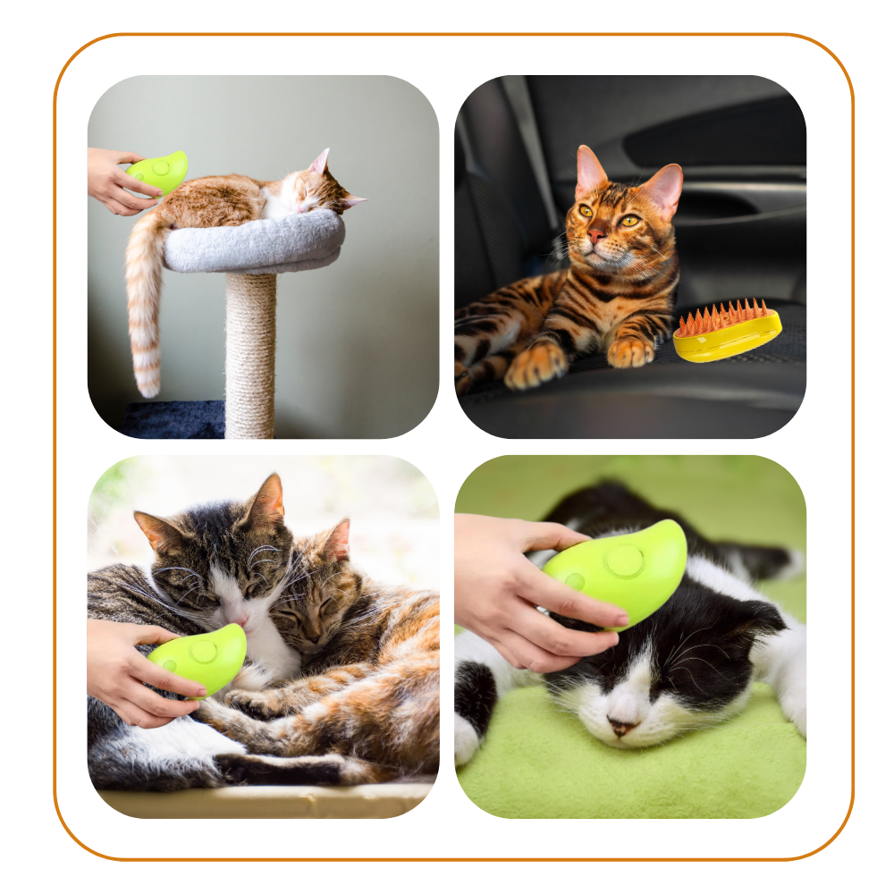 Escova de tosa multifuncional para gatos Candy Moon, acessório para higiene e cuidados com pelos.
