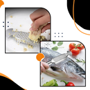 Escalador de peixe multifuncional da Yszodd, ferramenta de cozinha para remover escamas de peixes com lâmina eficiente.