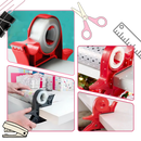 Porta-papel multifuncional 3M para papel de presente com trombones e pinces, fácil de usar e prático para embrulhos.