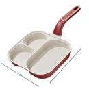 Panela de cozinha com compartimentos múltiplos da Bkfydls para preparo de alimentos e sobremesas, dimensões visíveis na imagem.