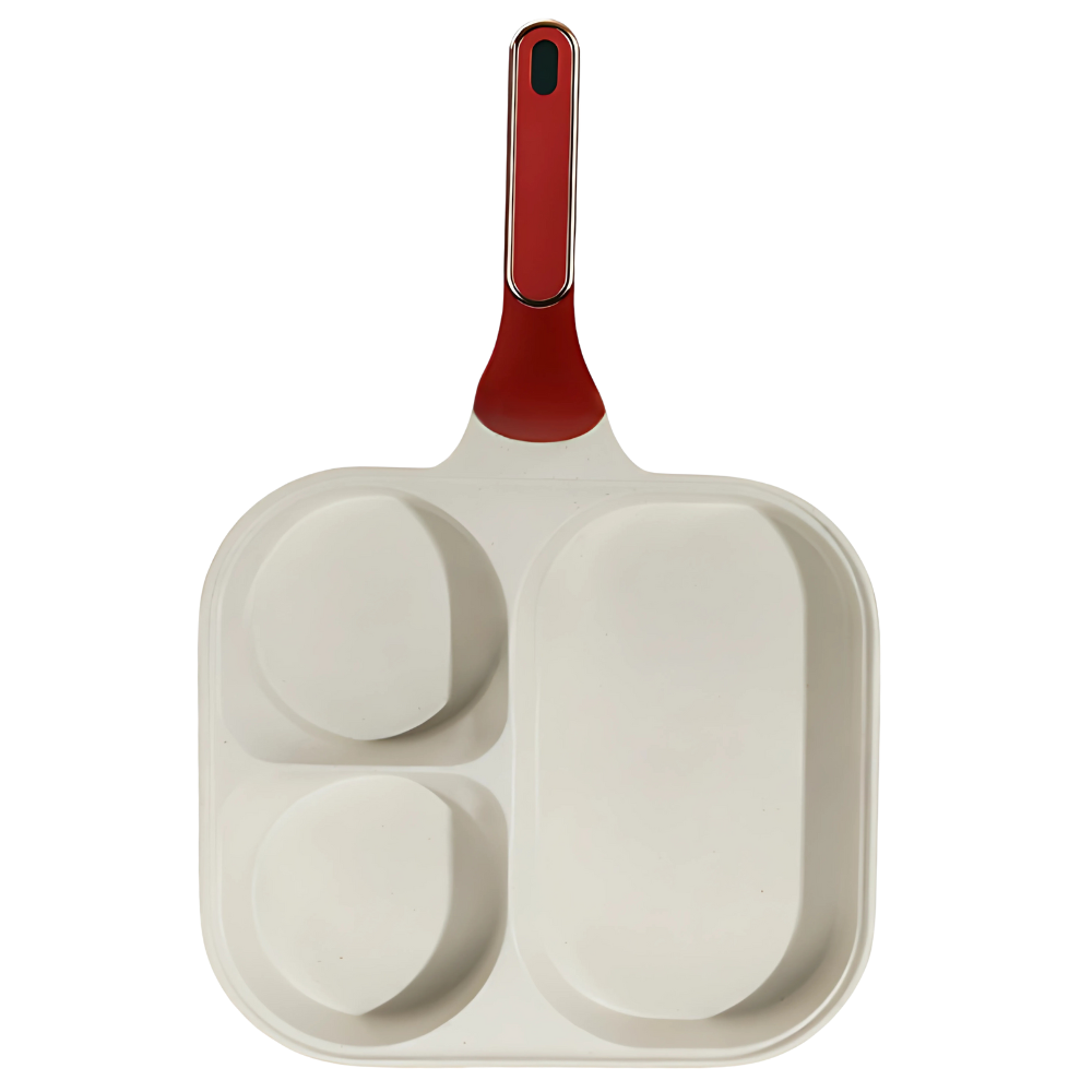 Panela de cozinha com compartimentos Bkfydls, utensílio de cozinha e pâtisserie, com seções variadas para preparo de alimentos.