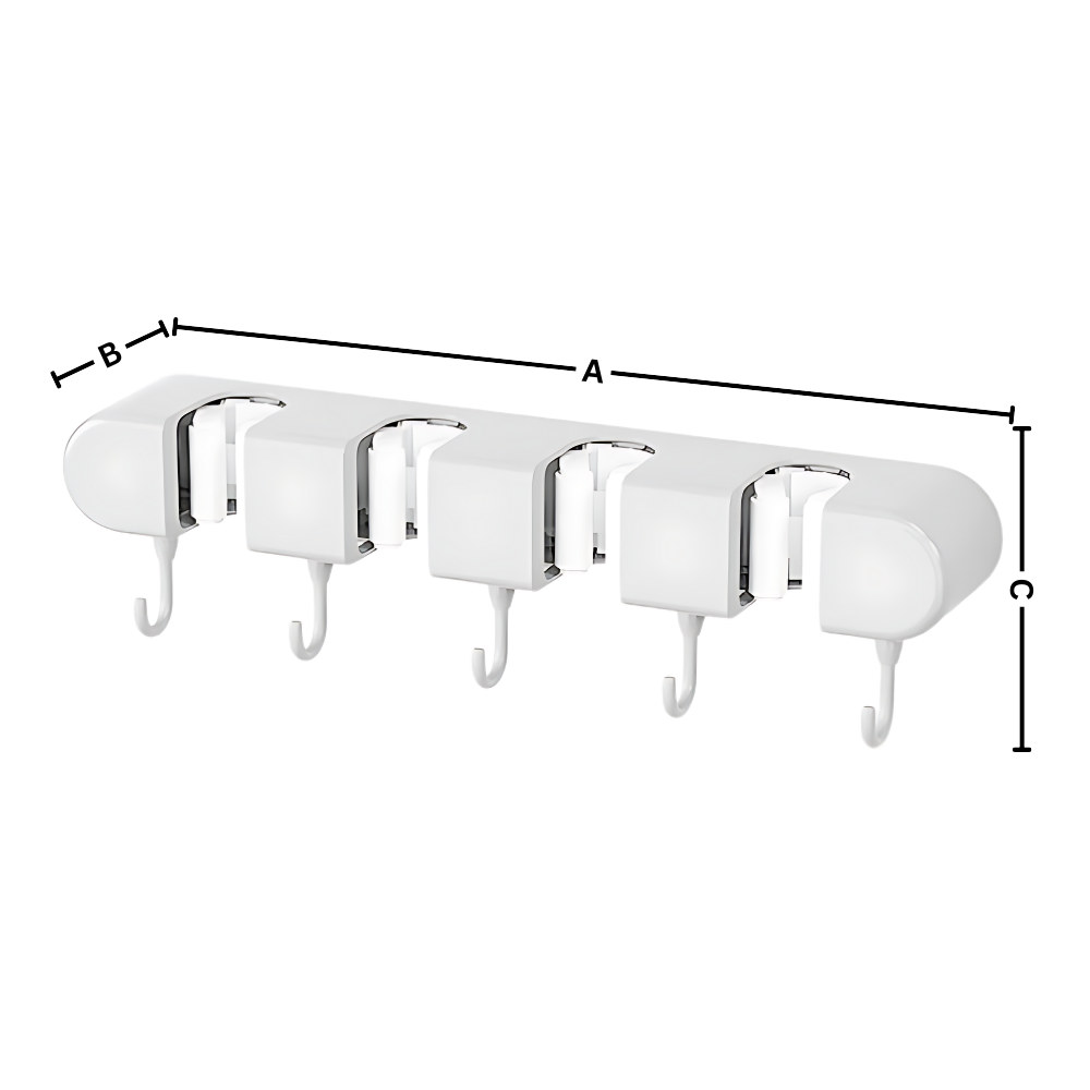 Suporte multifuncional para vassouras, organizador de limpeza para casa, em material durável e prático, marca Costway.
