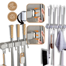 Porta-escova de limpeza multifuncional da Costway, ideal para organização de utensílios de limpeza em casa.