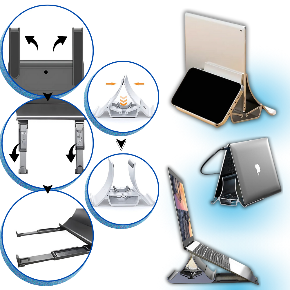 Suporte vertical multifuncional e estável para notebook Goolrc, acessório para computadores, com design prático e resistente