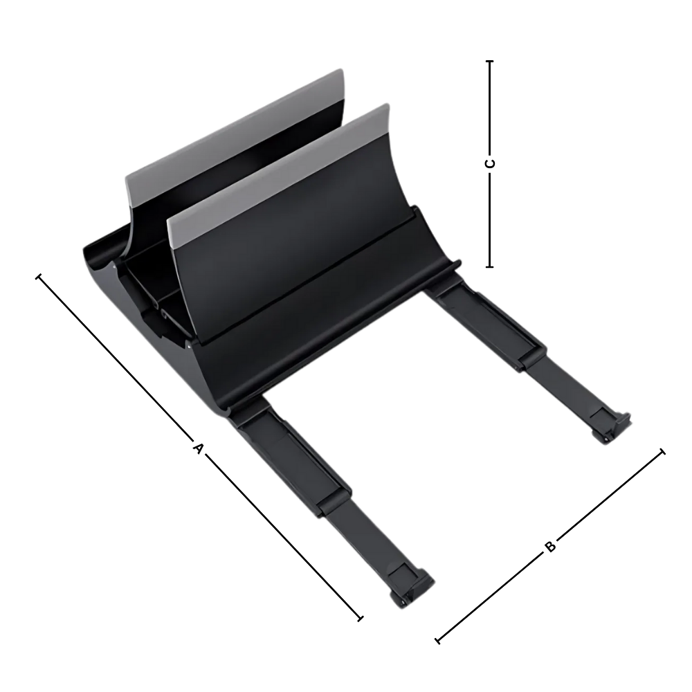 Suporte vertical multifuncional e estável para laptop Goolrc, acessório para computadores, com design compacto e suporte firme.