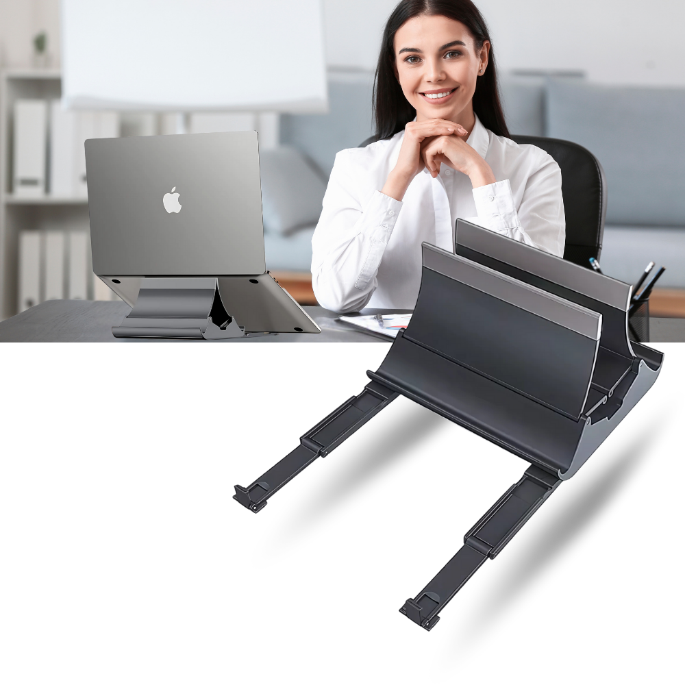 Suporte vertical multifuncional e estável para laptop Goolrc, acessório para computadores com design compacto e suporte firme