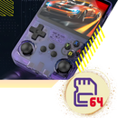 Console de jogos portátil retro da Media com tela colorida, múltiplos emuladores e design compacto para jogos clássicos.