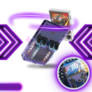 Console de jogos portátil retro Media com múltiplos emuladores, tela colorida e design compacto para diversão em movimento.