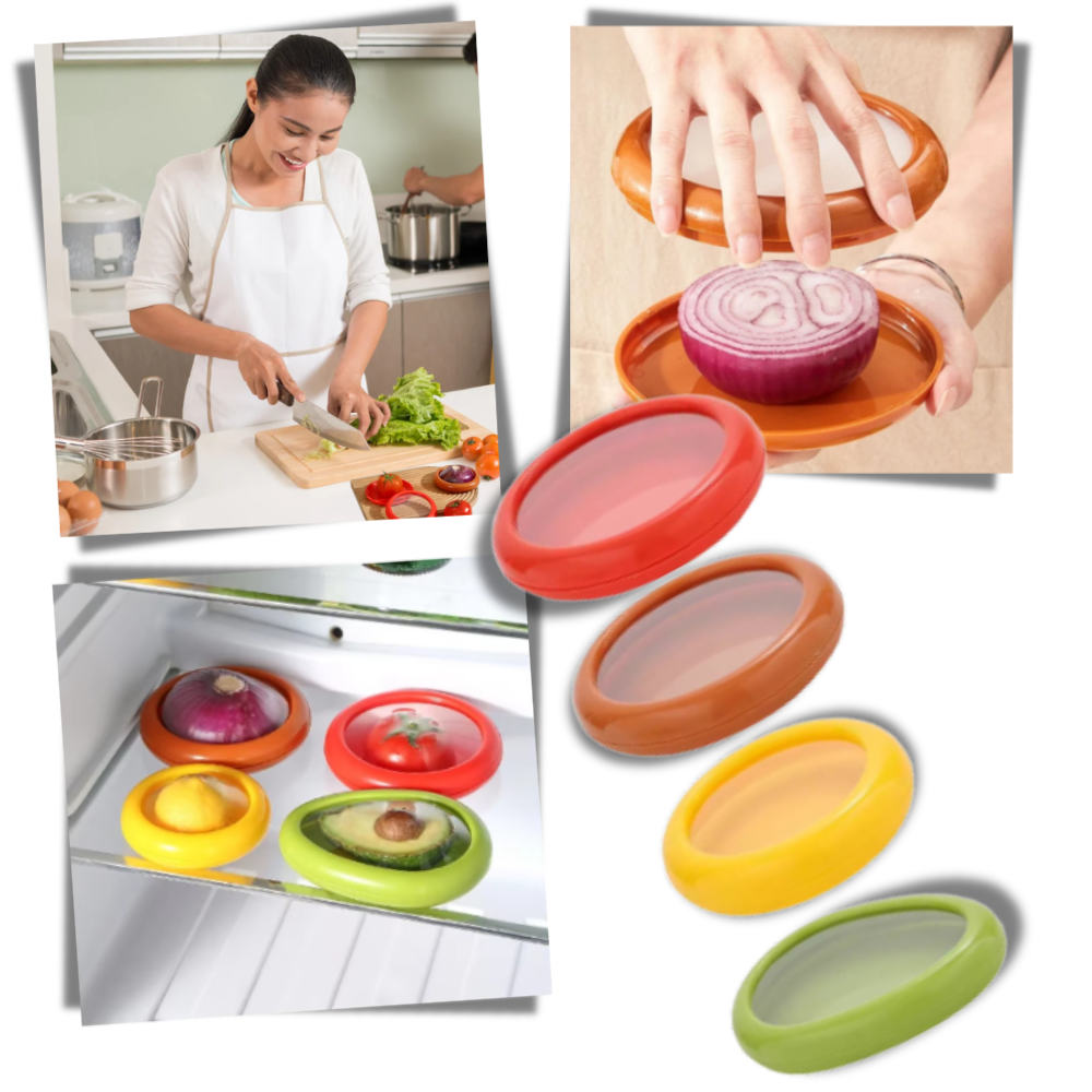 Recipientes herméticos multifuncionais para armazenamento de alimentos da Babudeer, com tampas seguras e design compacto.