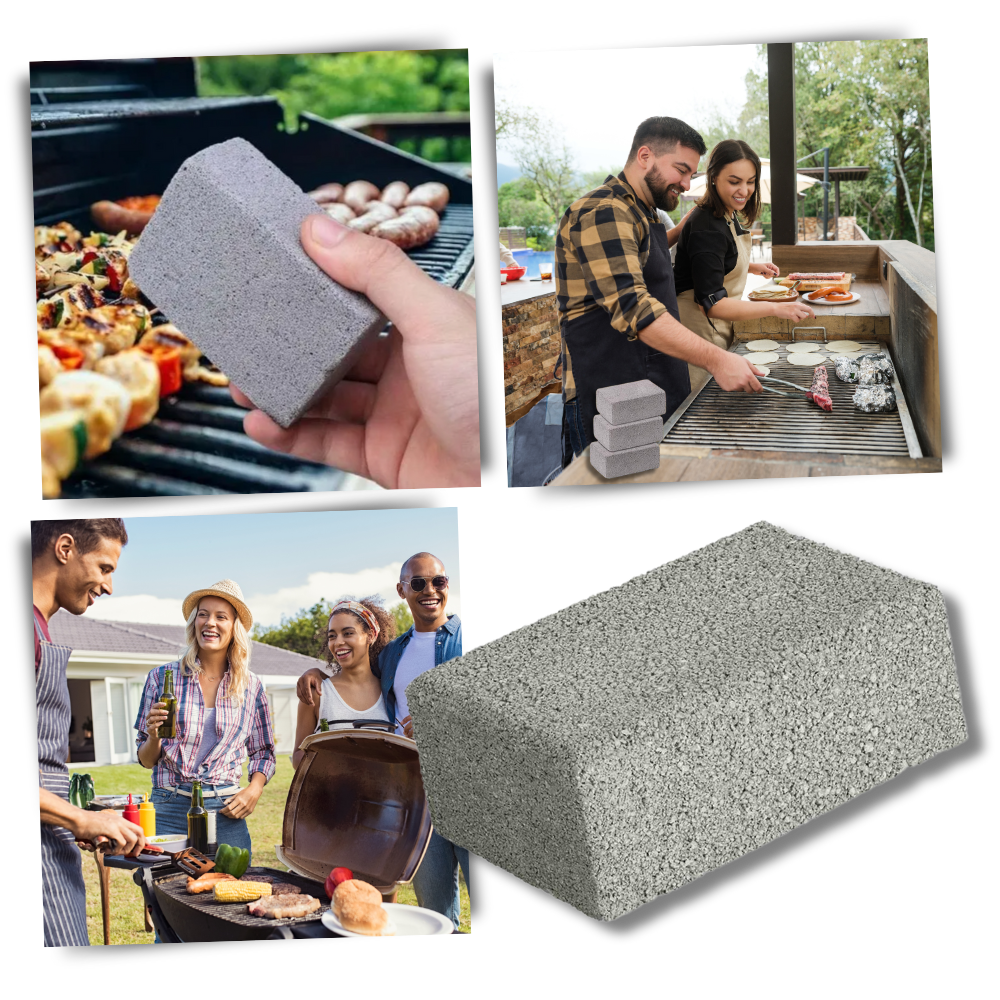 Pedra de limpeza multiuso da Biosa para grelhados, acessório de pequeno eletrodoméstico, ideal para limpeza de grelhas e superfícies.