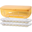 Bandeja de silicone da Munchen para gelo, utensílio de cozinha rosado com compartimentos para fazer cubos de gelo.