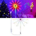 Luminária de tiras de LED com sincronização musical, luzes coloridas e efeitos que acompanham o ritmo da música.
