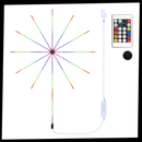 Faixa de luz LED com sincronização musical, luminária de lâmpadas coloridas para ambientes internos, pacote com várias unidades.