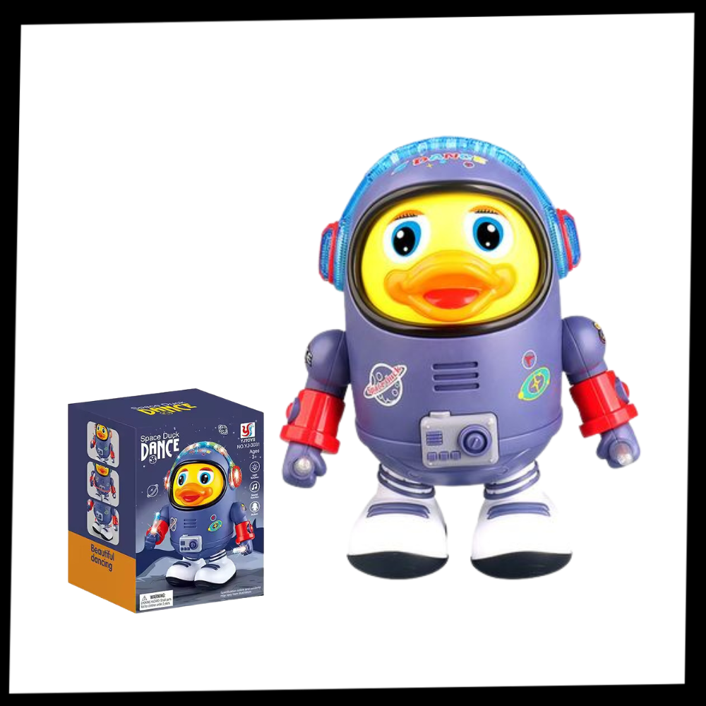 Brinquedo interativo musical em forma de pato da Kyoffiie, brinquedo de despertar para bebês com cores vibrantes e botões musicais.