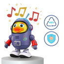 Brinquedo interativo musical em forma de pato para bebês, brinquedo de estímulo do Kyoffiie, com cores vibrantes e partes móveis.