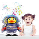 Brinquedo interativo musical em forma de pato para bebês, brinquedo de estímulo sensorial da marca Kyoffiie