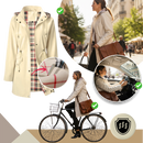 Casaco trench-coat chic e impermeável da Musuos em tecido branco, ideal para roupas de exterior e proteção contra chuva.