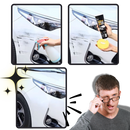 Efface-rayures de voiture Mybeauty pour entretien et décoration, montre la texture du produit appliqué en profondeur.