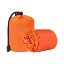 Sac de survie de camping Emergency Zone en Mylar orange, léger et isolante, ideal para situações de emergência e sobrevivência.